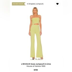 House of Harlow Sosa Jumpsuit in Lime